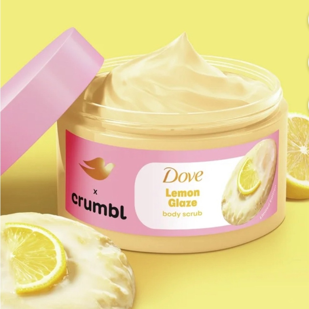 Crumbl x Dove bundle of 3 - hand soap,body scrub and deodorant Brand new Lemon - Picture 2 of 3